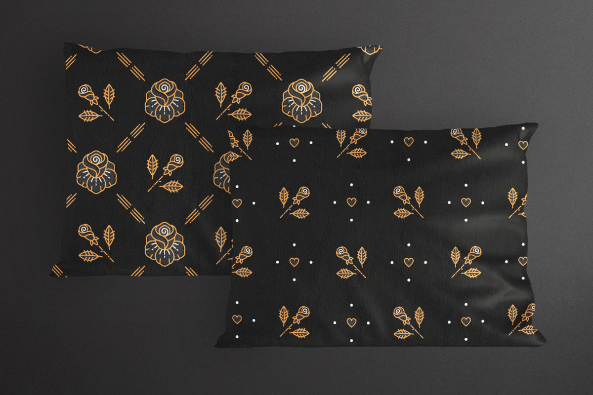 Skull & Roses: patterns, frames, a Pattern Graphic by ClipartMuchLove (Photo 7 of 8)