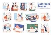 People do bathroom hygiene routine, a Person Illustration by Good Studio (Thumbnail 1 of 13)