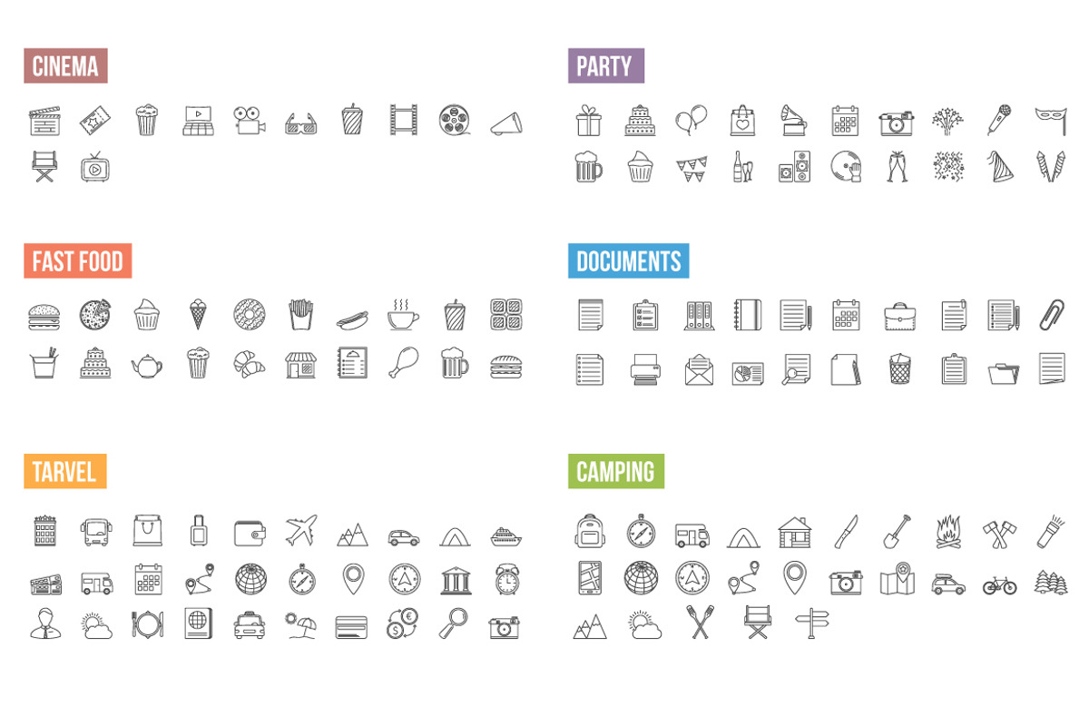 Line Icons Collection, an Outline Icon by PixMarket (Photo 3 of 4)