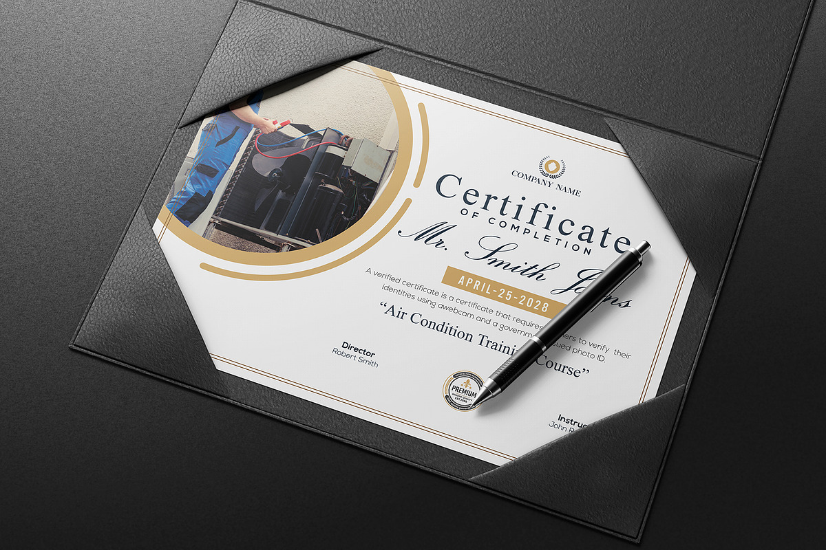 Certificate Template, a Stationery Template by DesignDevisers (Photo 7 of 10)