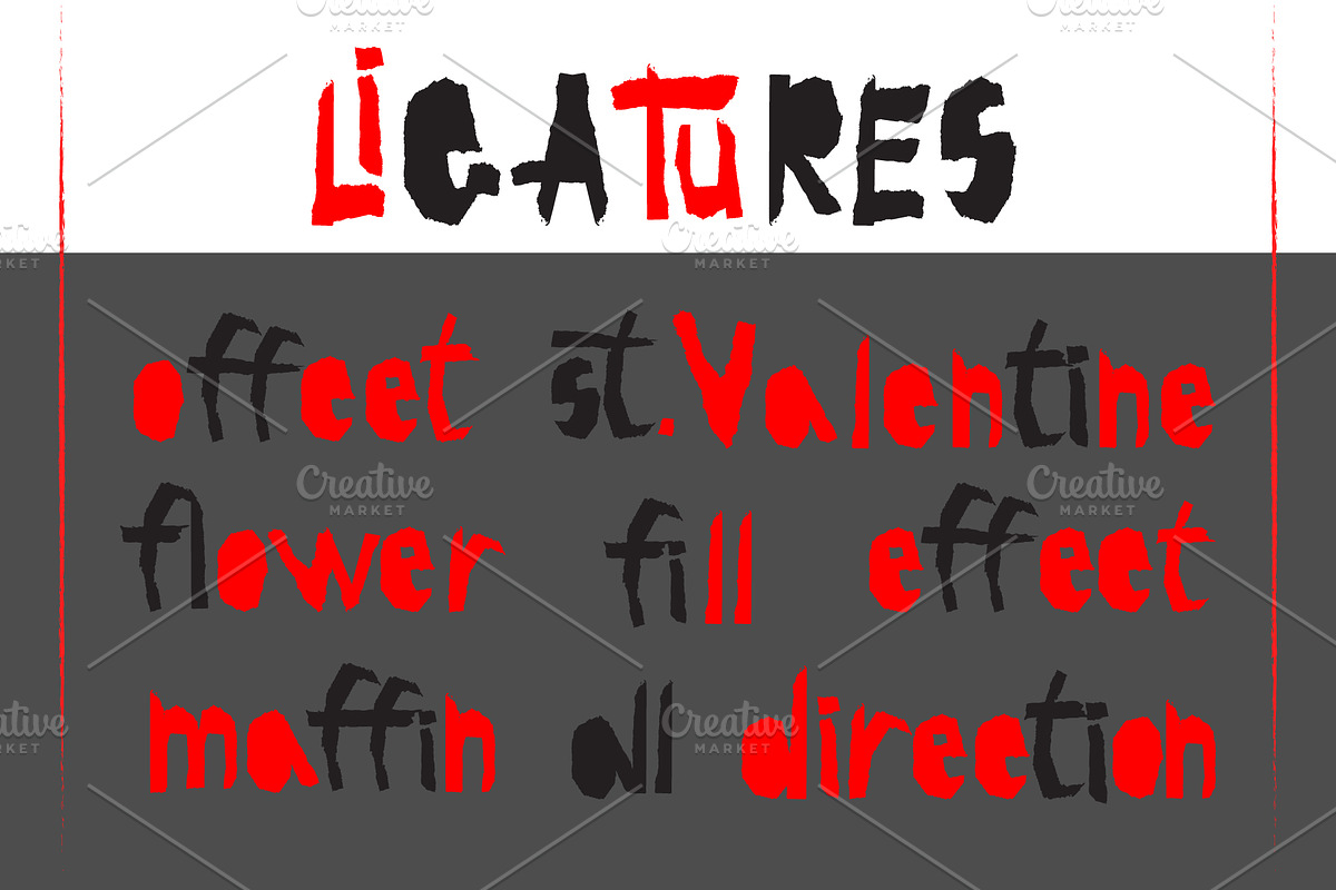 Red-and- Black font preview 3