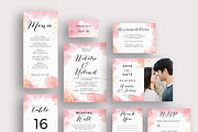 Peach Watercolor Gold Splashes, an Invitation Template by Inkpower (Thumbnail 1 of 7)
