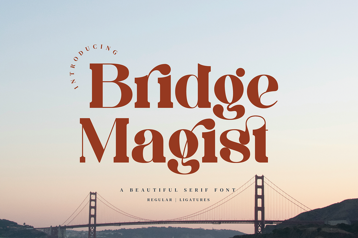 Bridge Magist - Beautiful Serif Font, a Serif Font by Aqeel_Art (Photo 1 of 7)