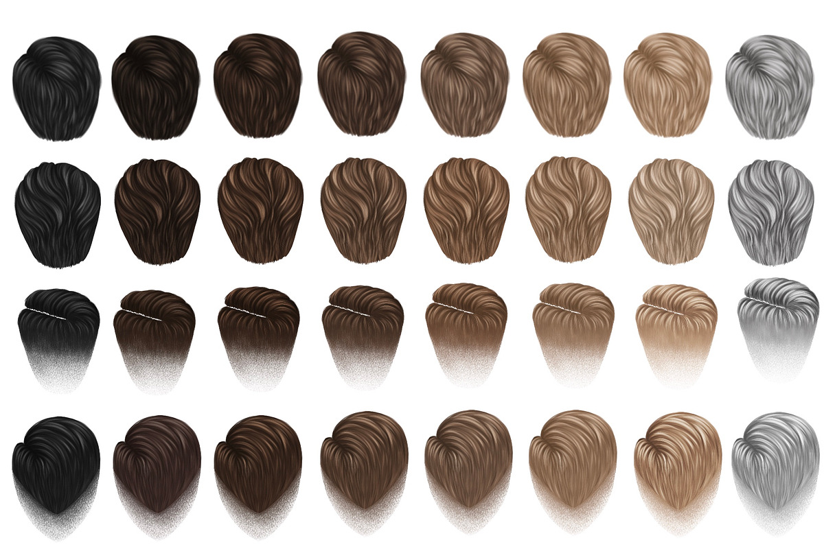 100 Men's Hairstyles PNG, an Illustration by Elenbushe (Photo 2 of 9)