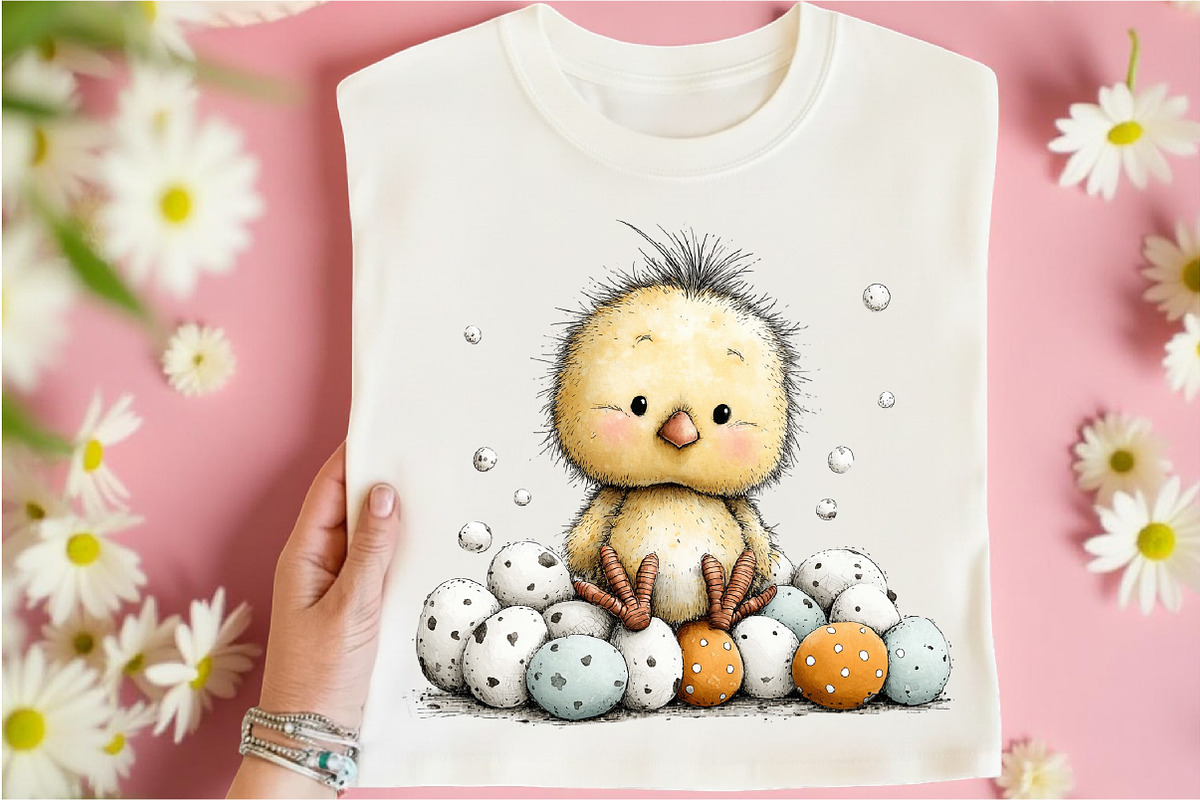 Easter Chick and Egg Clipart, an Illustration by Libby Wishes (Photo 3 of 8)