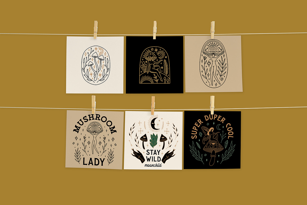 Mushroom Lady Bundle, an Illustration by Annie Konst (Photo 6 of 19)