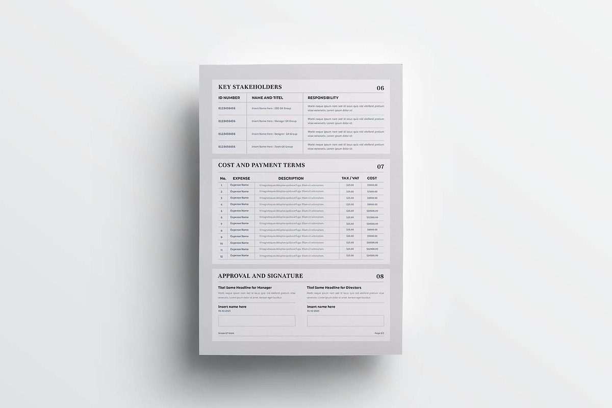 Scope Of Work | MS Word & Indesign, a Stationery Template by design_hut (Photo 5 of 7)