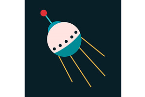 Space Adventure With Sputnik Or