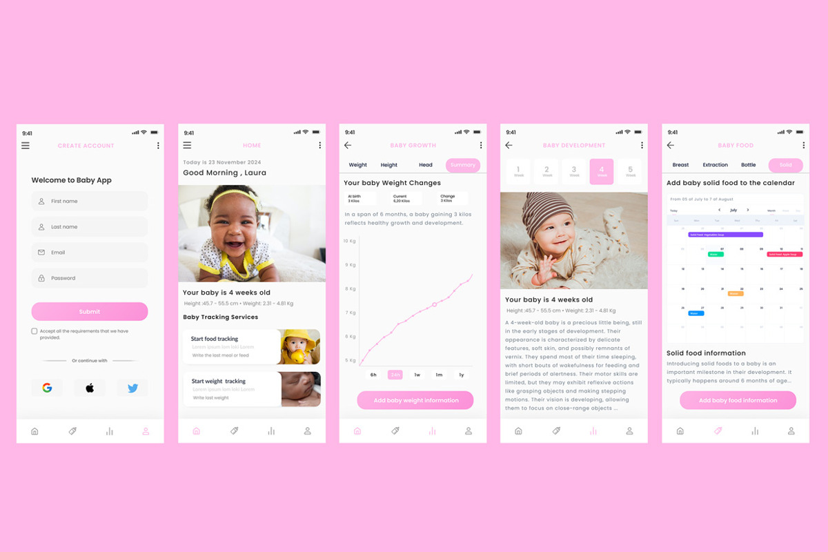Baby, Child Health Breastfeeding App, an App Template by nagaredesignstudio (Photo 2 of 2)