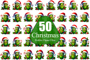 Christmas Pickles Clipart Bundle