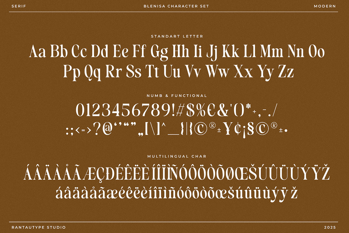 Blenisa Modern Beautiful Font, a Serif Font by RantautypeStudio (Photo 15 of 17)