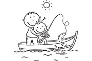 Outline cartoon kids illustration, an Illustration by Bubert Art (Thumbnail 8 of 33)