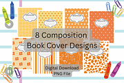 8 Shades of Orange Composition Books, a Pattern Graphic by SmallTownDigital (Thumbnail 1 of 3)