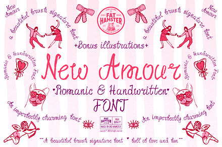 New Amour romantic handwritten font