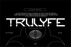 VB Trulyfe - Futuristic Display Font