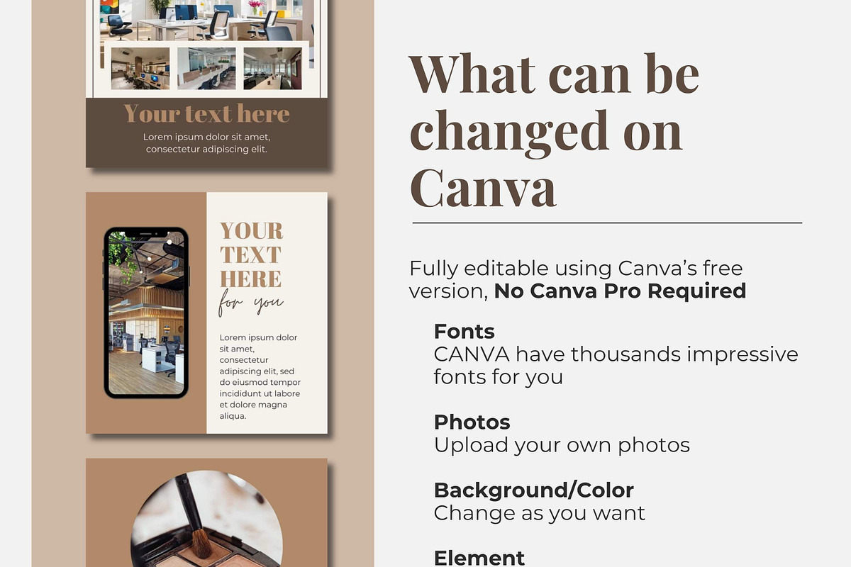 Warm Beauty Instagram Template Canva, a Social Media Template by Everyday Perfection (Photo 7 of 8)