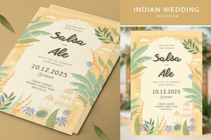 Indian Wedding Invitation, an Invitation Template by Aarley Kaiven