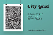 City Grid Maps, an Illustration by BlackBird Foundry (Thumbnail 1 of 3)