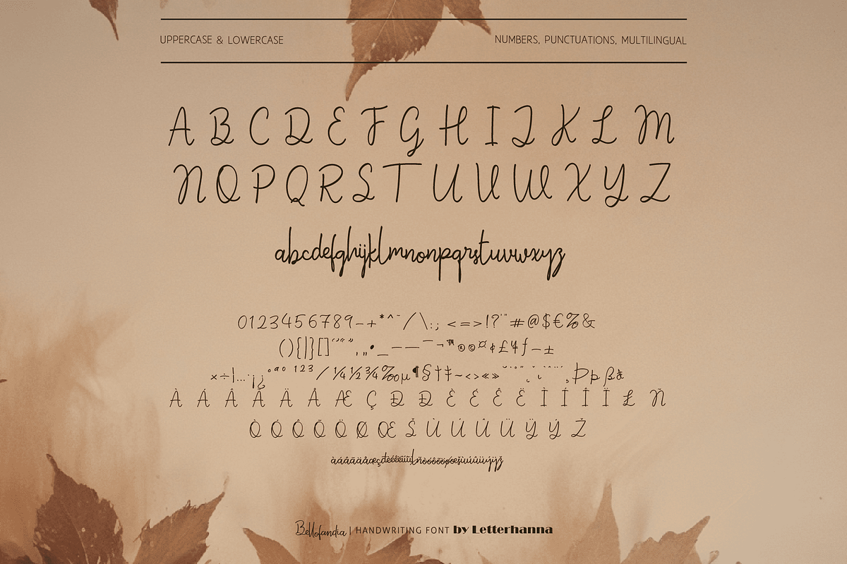 Bellofandia Font, a Handwritten Font by Letterhanna Studio (Photo 12 of 15)