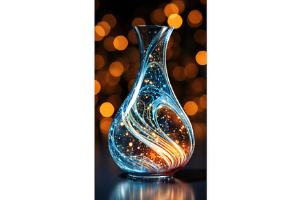 A glass vase sitting on top of a, an Abstract Photo by tilialucida