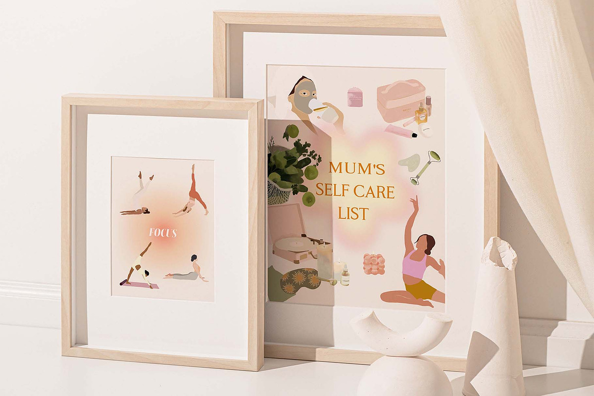 Love yourself Mom collection, a Healthcare Illustration by Natalia Tugova (Photo 8 of 10)