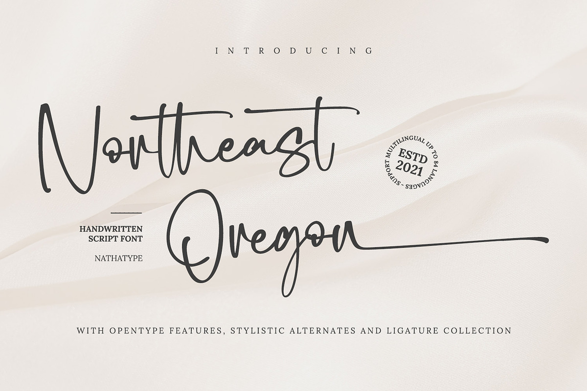 Northeast Oregon, a Script Font by Nathatype (Photo 1 of 10)
