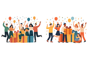 Colorful celebration with happy, a Person Illustration by ZinetroN