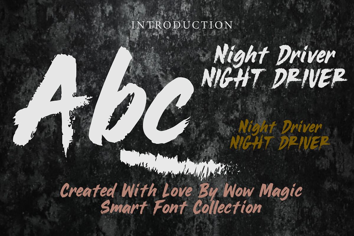 Night Driver, a Serif Font by Wow Magic (Photo 2 of 3)