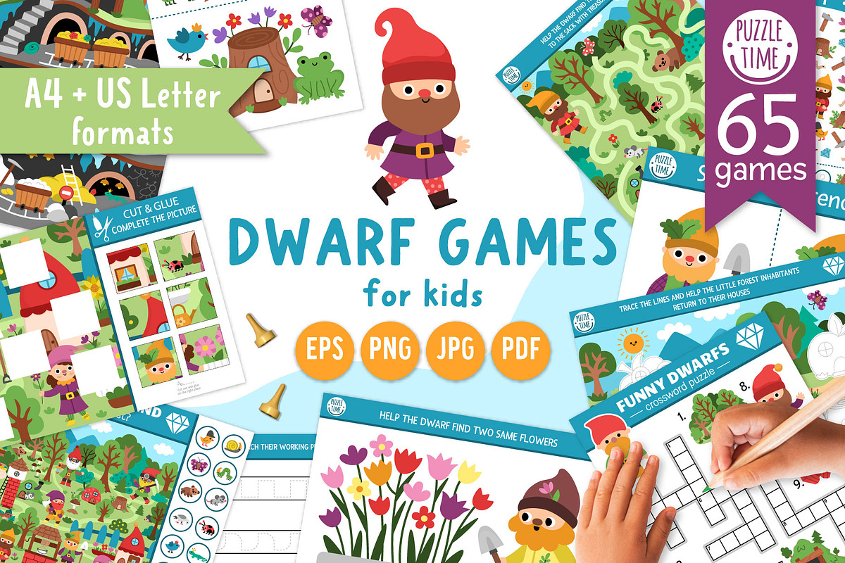 Dwarf games and activities for kids, an Education Illustration by Lexi Claus (Photo 1 of 14)