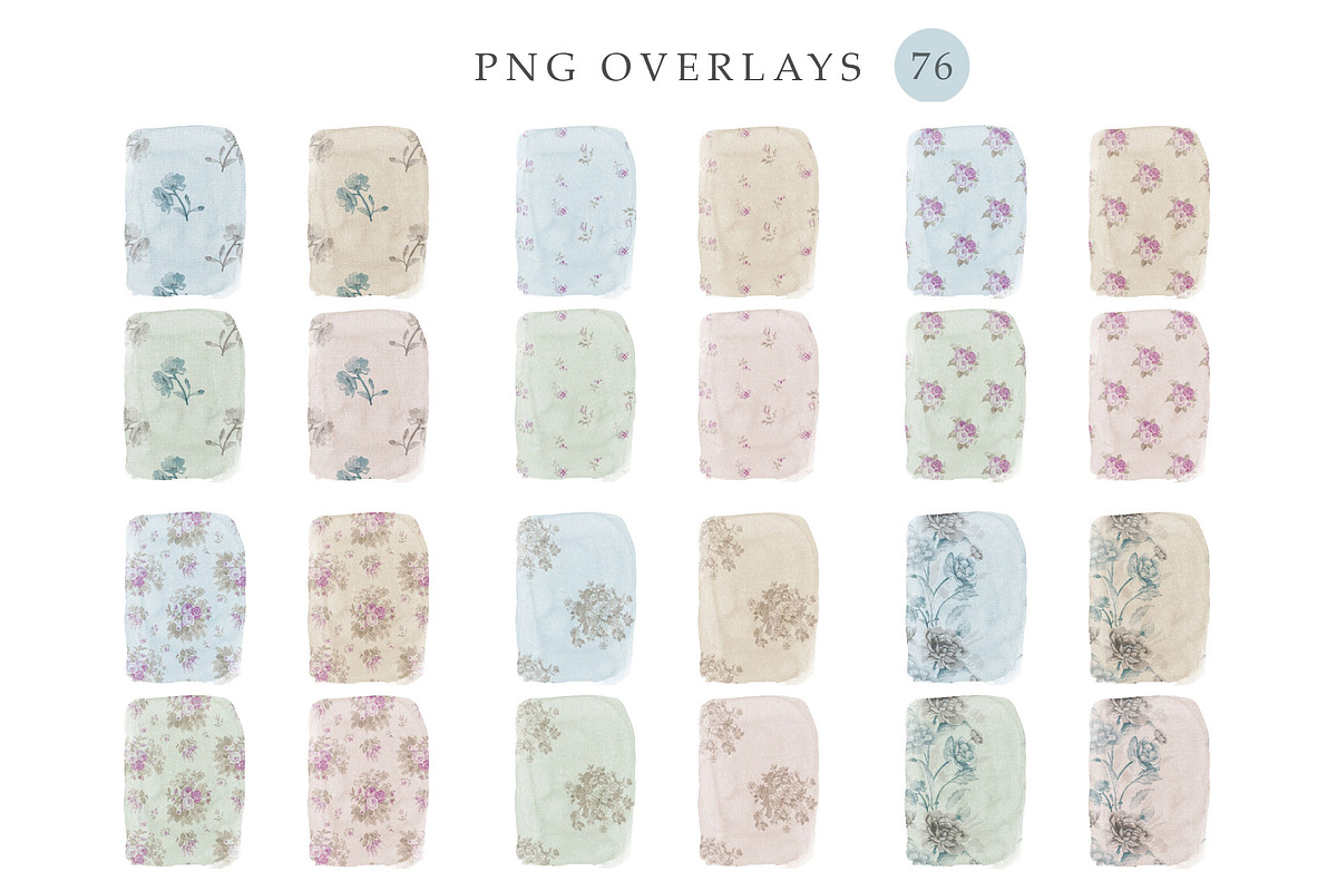 Watercolor Shapes Floral Art, a Texture Graphic by sibel dayı (Photo 9 of 10)