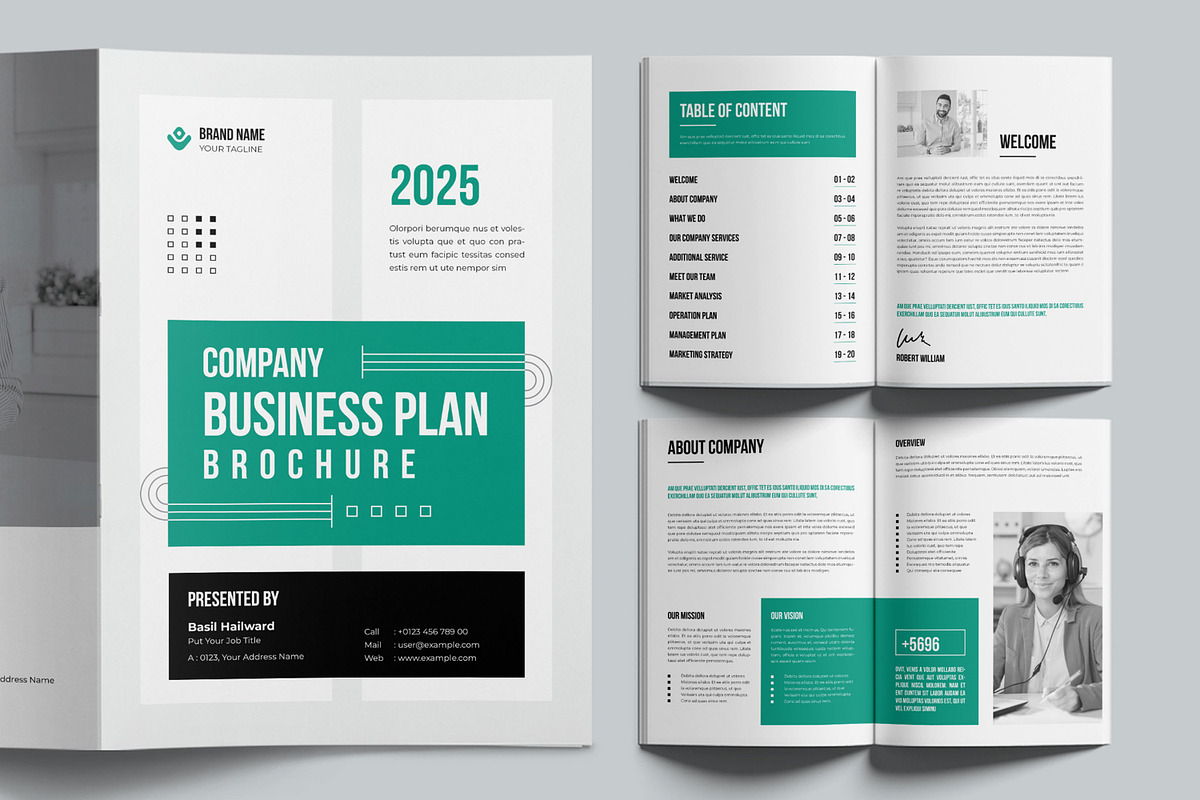 Business Plan Brochure Layout, a Brochure Template by ContestDesign (Photo 1 of 3)