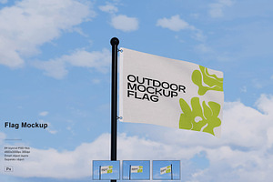 Flag Mockup, a Product Mockup by NyakBiett