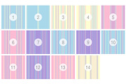 #244 Striped Pastel Patterns, a Pattern Graphic by Plaid4You (Thumbnail 2 of 5)