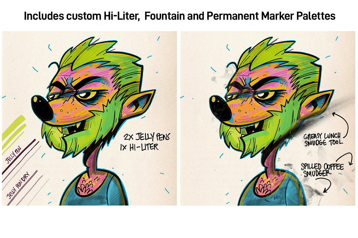 The Procreate Office Pen Brush Pack, a Brush Add-On by Ink Gang Boss (Photo 4 of 9)