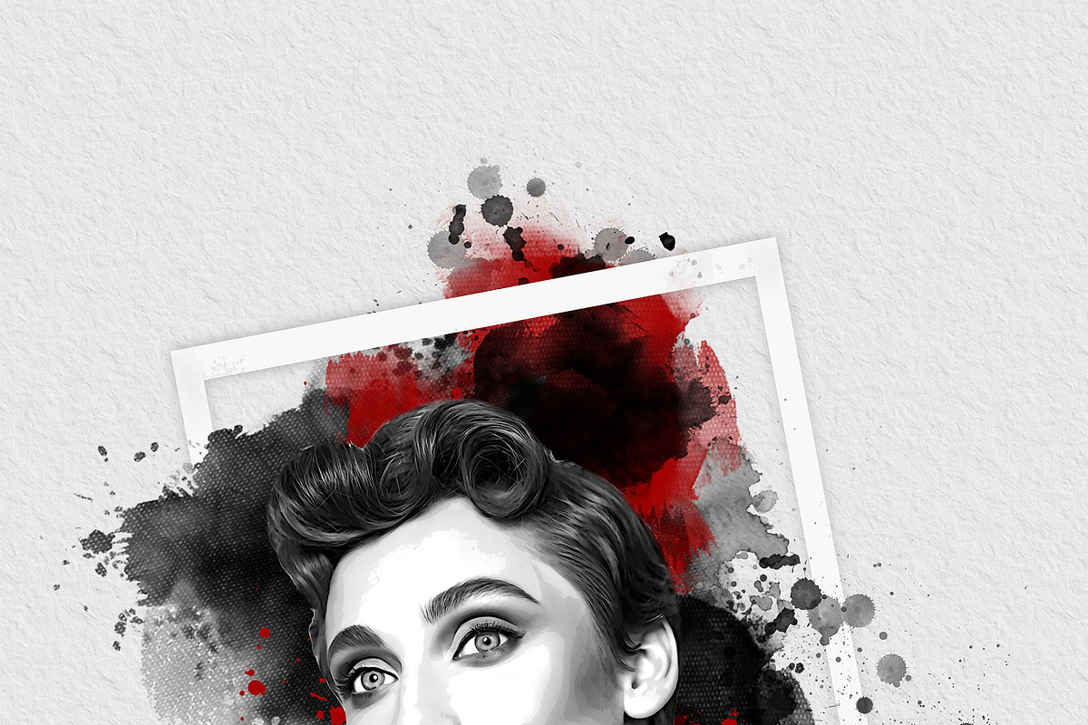 Watercolor Canvas Frame Art Effect, an Action Add-On by MRI STUDIO (Photo 12 of 34)