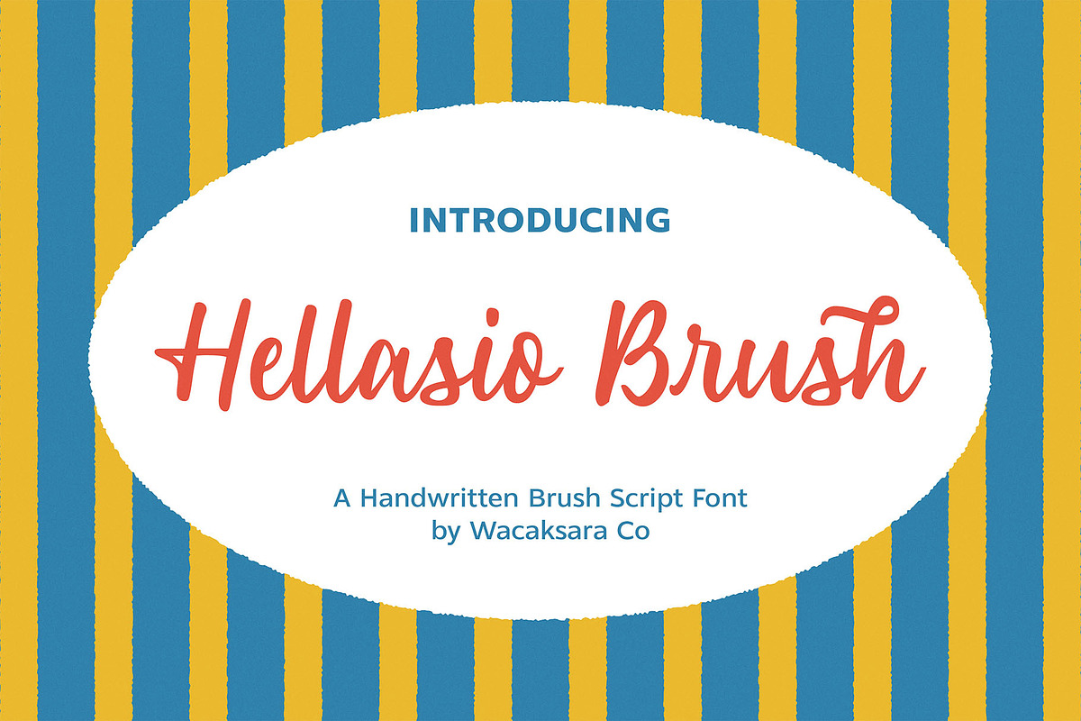 Hellasio - Brush Script Font, a Script Font by Wacaksara Co. (Photo 1 of 10)