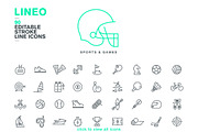LINEO - 90 SPORTS ICONS, an Outline Icon by sharpnose (Thumbnail 2 of 6)