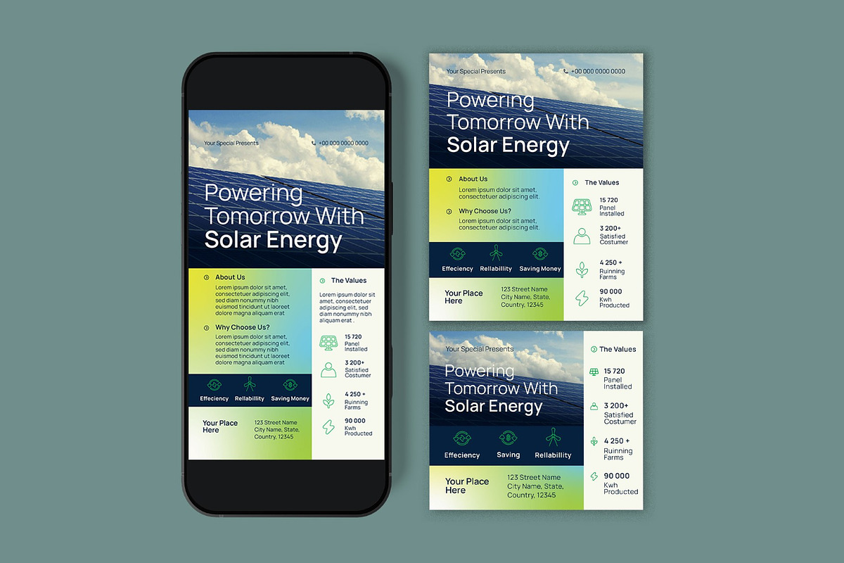 Solar Energy Flyer, a Flyer Template by graphicook (Photo 3 of 3)