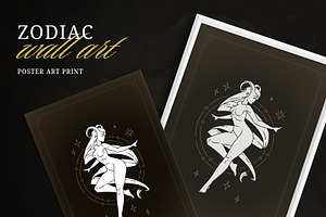 Mystical Aries Zodiac Wall Art