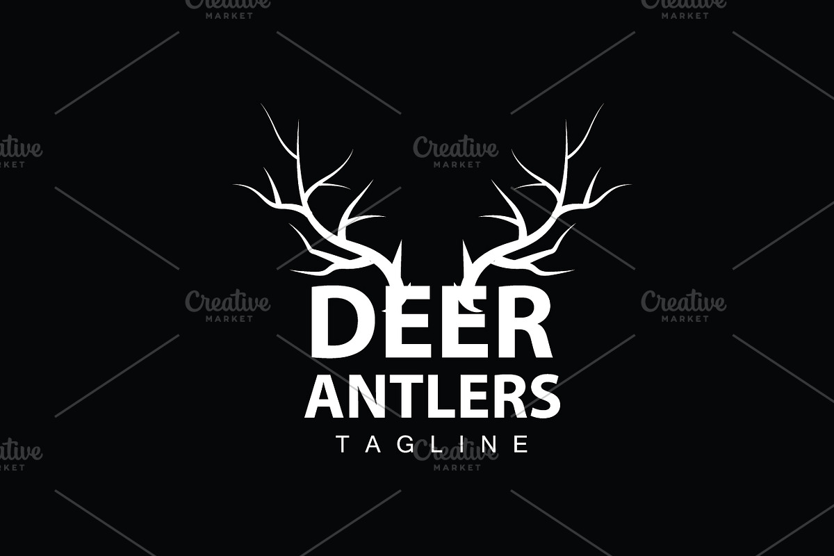 Deer Antlers Logo Design Hunter, a Branding & Logo Template by Maylianaw28