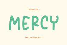 Mercy is a cute handwritten font