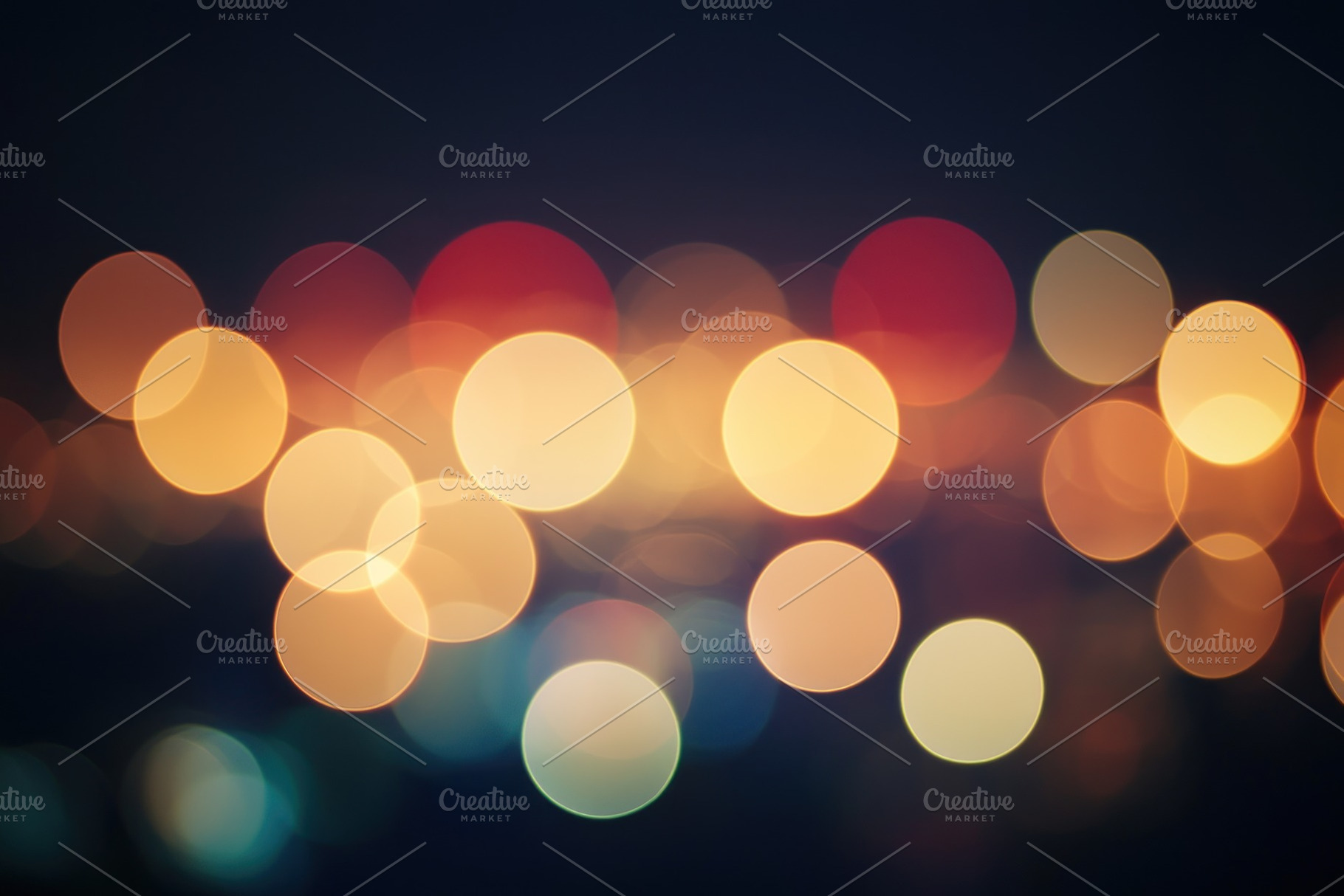 Abstract soft bokeh lights in warm yellow and red tones with hin, an Abstract Photo by José Manuel Gelpi