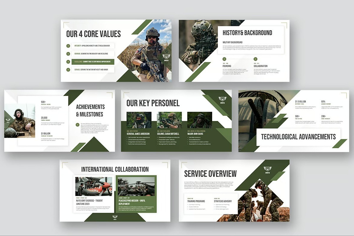 Military Google Slides Templates, a Presentation Template by Fit-tee (Photo 8 of 10)