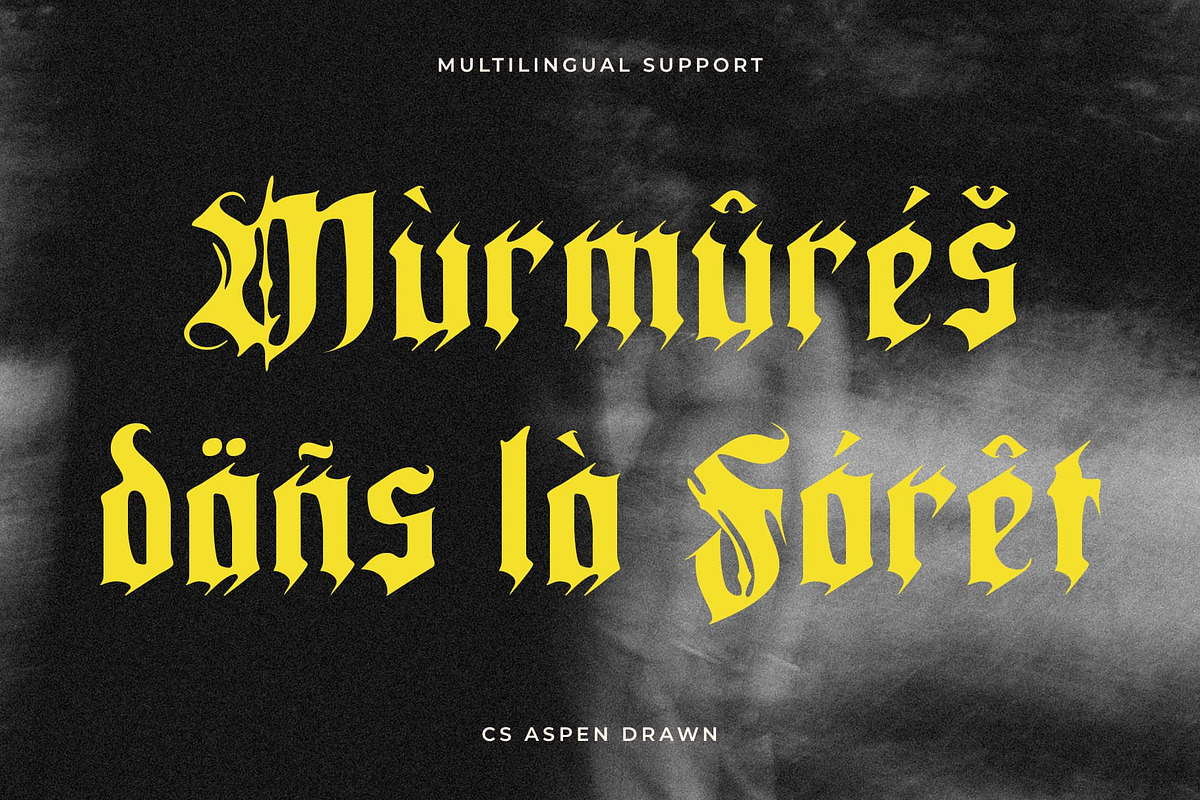 CS Aspen Drawn, a Blackletter Font by Craft Supply Co. (Photo 6 of 8)
