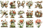 Whimsical Spring Clipart, an Illustration by OK Design (Thumbnail 3 of 6)