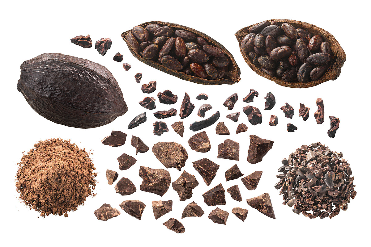 Cacao parts top-down, an Object Graphic by Hortimages (Photo 1 of 2)