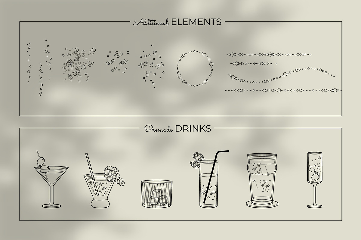 Elegant line art bar menu icons, an Outline Icon by Chakraborty Design (Photo 5 of 10)