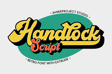 Handlock, a Script Font by ahweproject