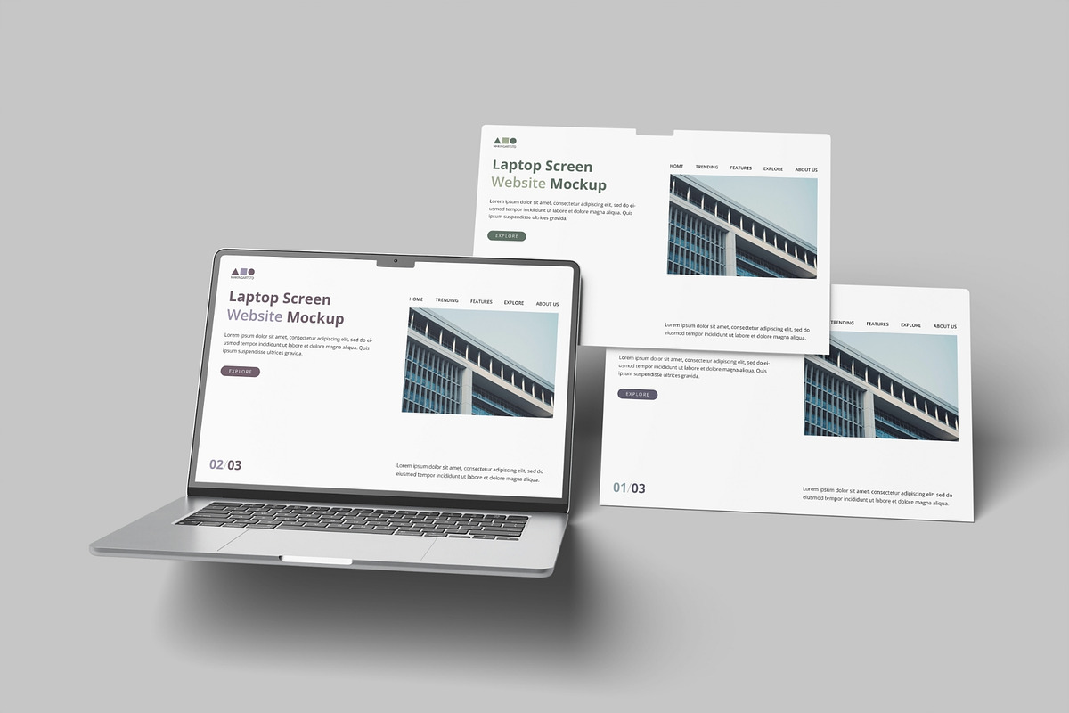 Laptop Screen Website Mockup PSD, a Mac Mockup by MA-KING_ART (Photo 4 of 5)