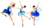 Blue ballet.watercolor, a Graphic by art_mouse (Thumbnail 3 of 9)
